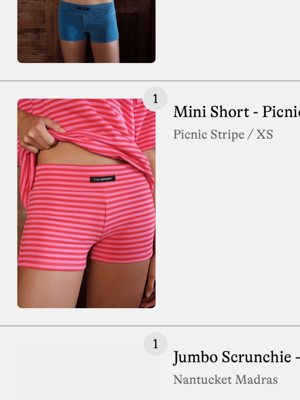 Mini Short - Picnic Stripe Pink by dairy boy xs